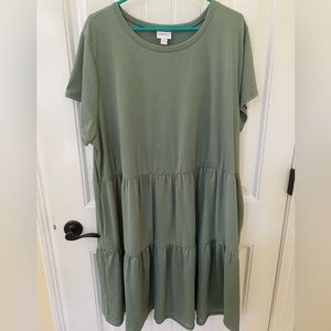LuLaRoe Ariel Dress Size 2x Sage green